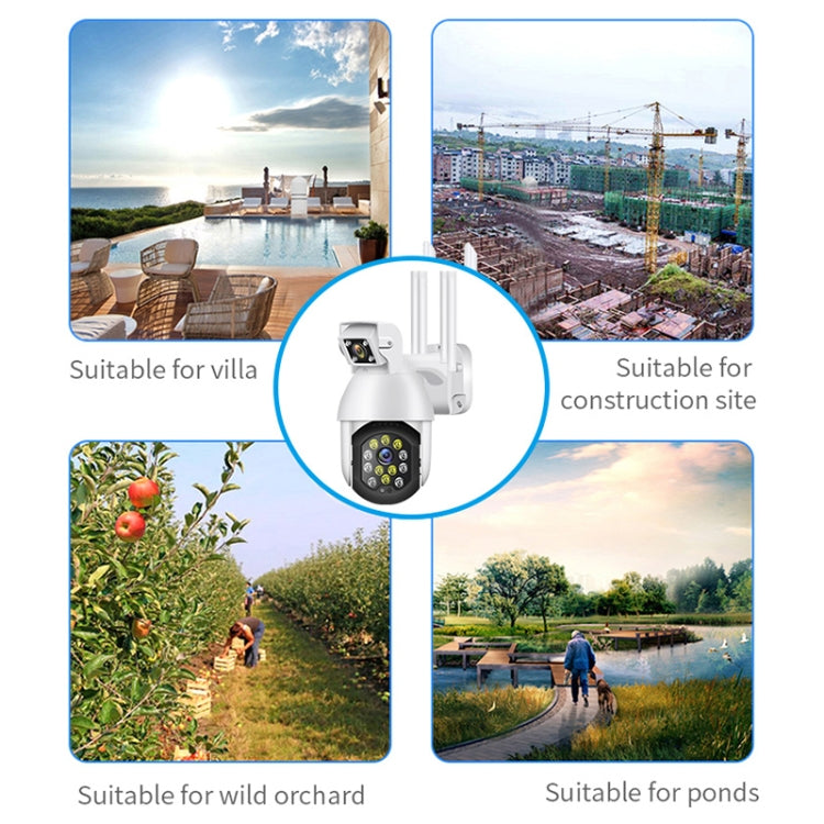 QX41 1080P 2.0MP Dual Lens IP66 Waterproof Panoramic PTZ WIFI Camera, Support Day and Night Full Color & Two-way Voice Intercom & Smart Alarm & Video Playback & 128GB TF Card, AU Plug, QX41 QX41 1080P 2.0MP Dual Lens IP66 Waterproof Panoramic PTZ WIFI Camera, Support Day and Night Full Color & Two-way Voice Intercom & Smart Alarm & Video Playback & 128GB TF Card, AU Plug, QX41